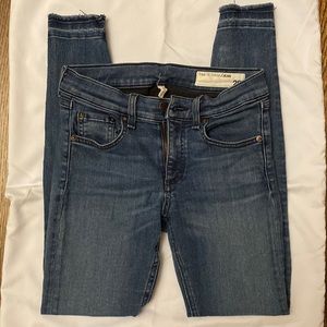 Rag and Bone, distressed hem jeans